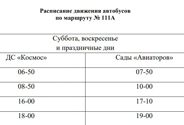 111а Дворец спорта «Космос» - Сады «Авиаторов»