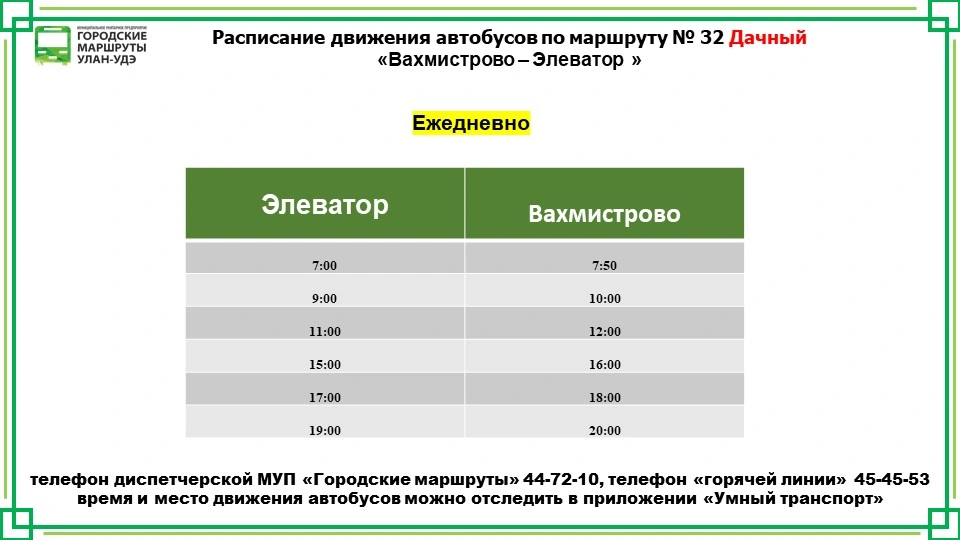 №32 Дачный: Элеватор - мкр. Вахмистрово
