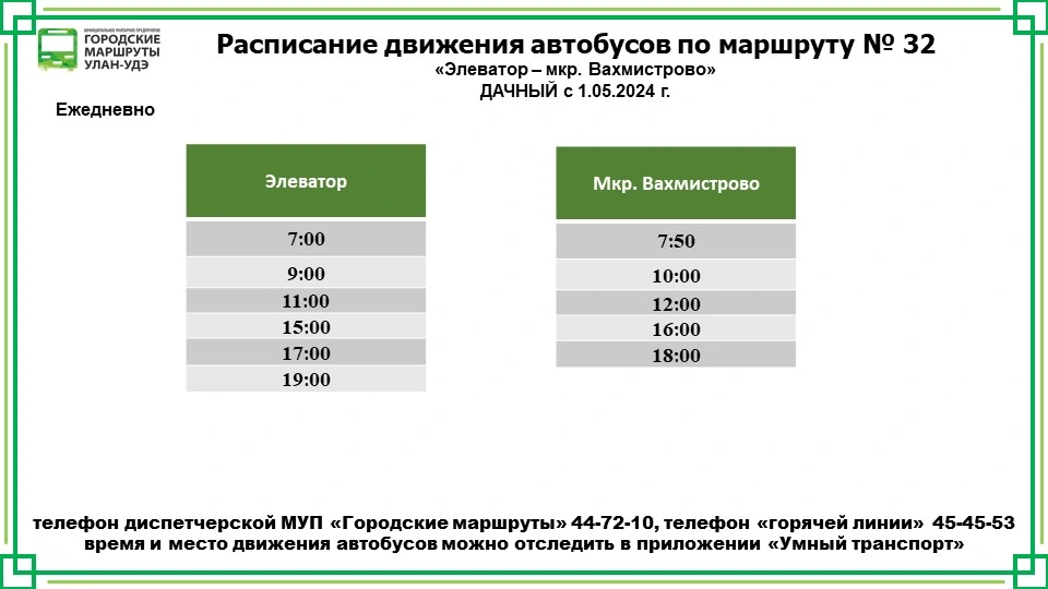 №32 Дачный: Элеватор - мкр. Вахмистрово