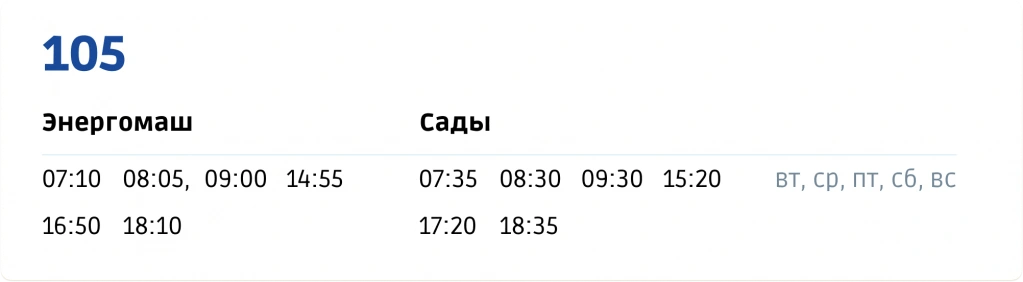 105 Энергомаш - Сады 105 Энергомаш - Сады