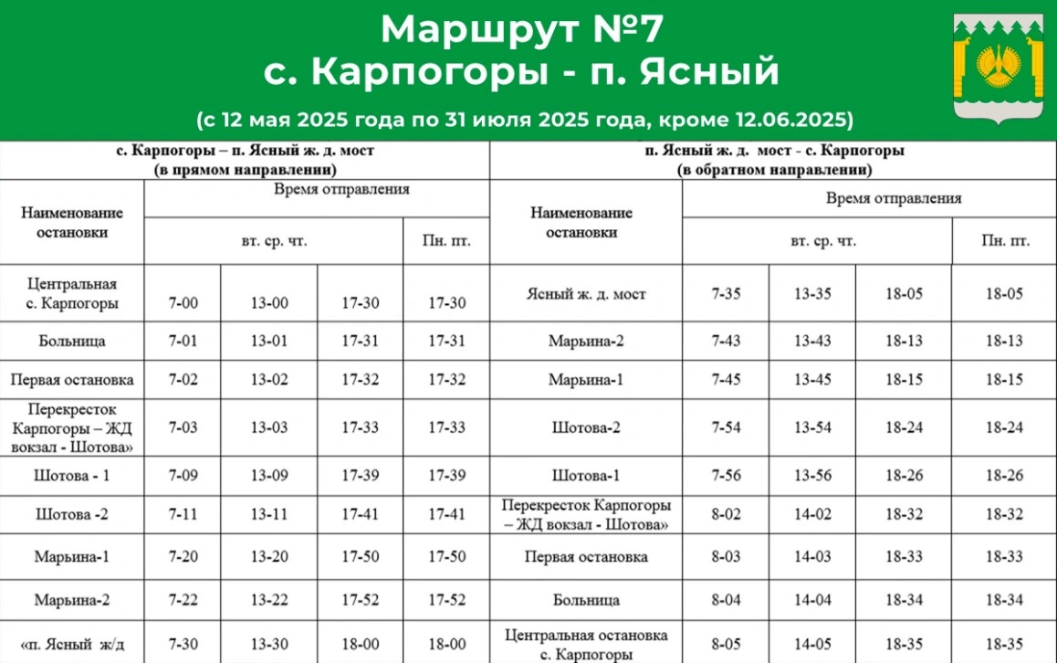 №7 Карпогоры - Ясный ж/д мост №7 Карпогоры - Ясный ж/д мост