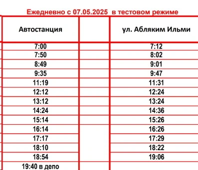 Маршрут № 1 «ул. Крымская — ул. Басенко»