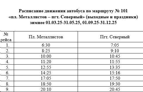 №101 пл. Металлистов - Центральная