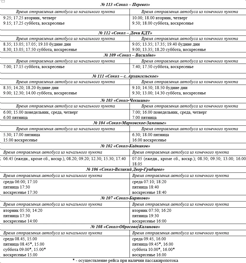 Расписание 102, 103, 104... Сокол Расписание 102, 103, 104... Сокол