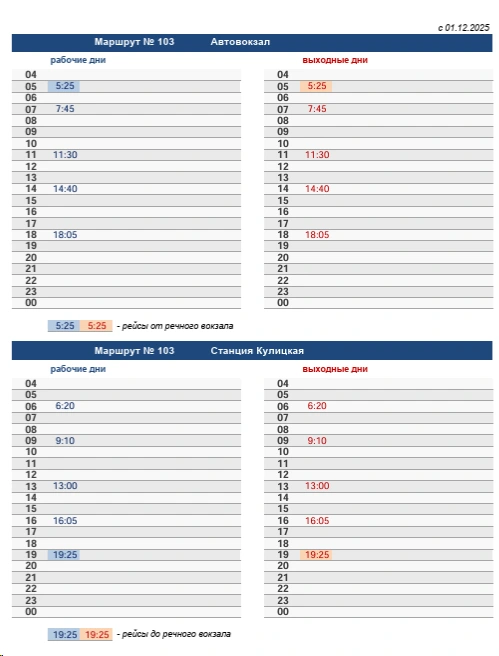 103 Тверь - ст. Кулицкая
