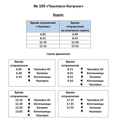 № 109 Чкаловск - Катунки