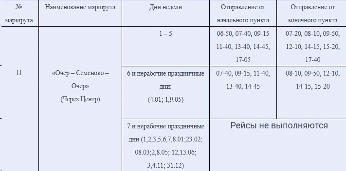 11 Очер - д. Семёново 11 Очер - д. Семёново