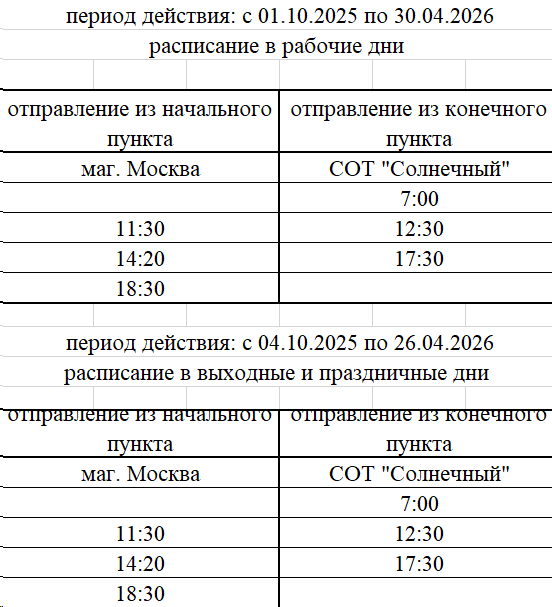 № 114 "магазин «Москва» - СОТ «Солнечный № 114 "магазин «Москва» - СОТ «Солнечный