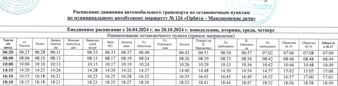 126 Орбита - Максаковские дачи