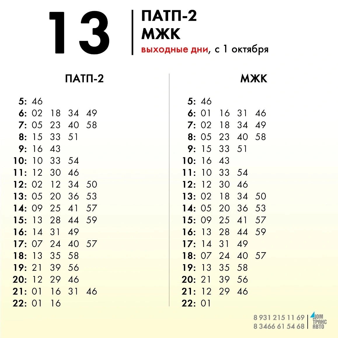 13 ПАТП-2 - МЖК