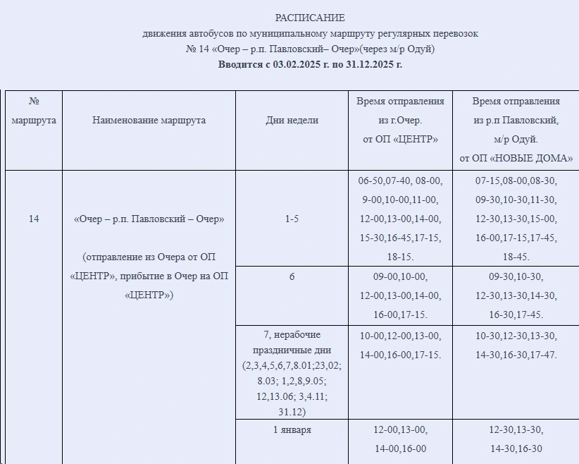 14 Очер - р.п. Павловский 14 Очер - р.п. Павловский