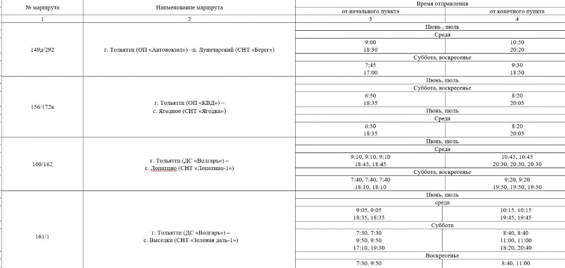 149д/292 г. Тольятти (ОП «Автовокзал») - п. Луначарекий (СНТ «Берег») 149д/292 г. Тольятти (ОП «Автовокзал») - п. Луначарекий (СНТ «Берег»)