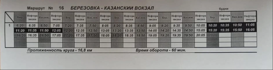 16 Березовка - Казанский вокзал