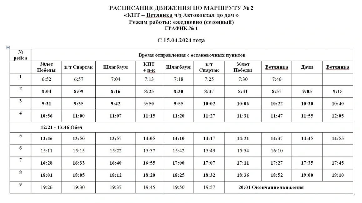 № 14А/2 «КПТ – Дачи (Ветлянка 2) ч/з Автовокзал»