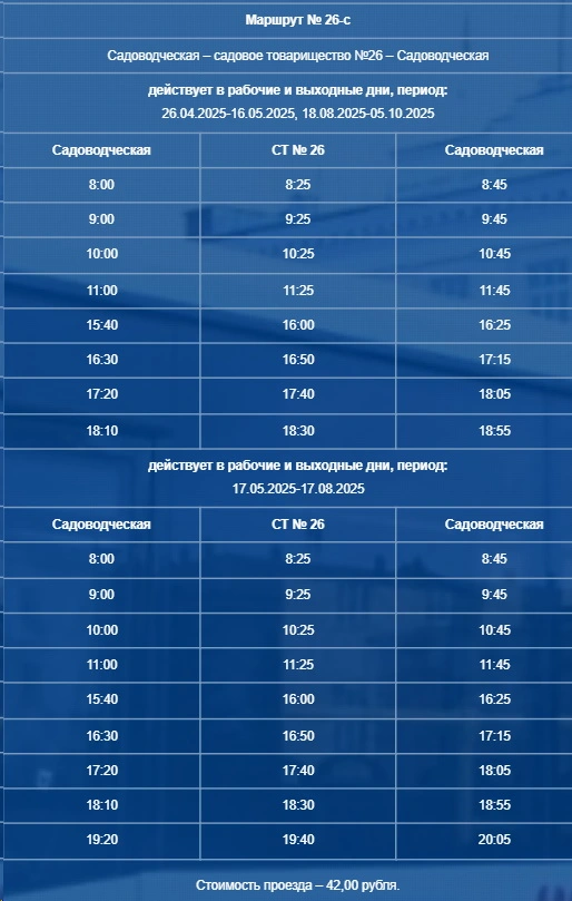 №26с Садоводческая (пл. Победы) - ТСН №26 №26с Садоводческая (пл. Победы) - ТСН №26