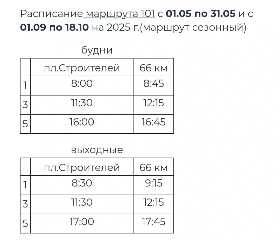 №101 «г. Дивногорск – Сады 66 км – г. Дивногорск» №101 «г. Дивногорск – Сады 66 км – г. Дивногорск»