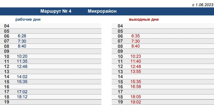 4. Микрорайон - ул. Октябрьская