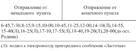 № 4 магазин Нина - кольцевой через Больничный городок