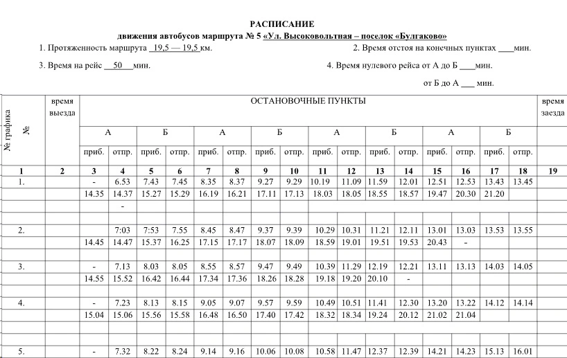 № 5 «Ул. Высоковольтная – поселок «Булгаково» № 5 «Ул. Высоковольтная – поселок «Булгаково»
