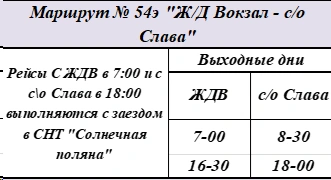 № 54э «Ж/Д Вокзал – с/о Слава» № 54э «Ж/Д Вокзал – с/о Слава»
