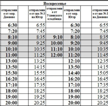 Расписание автобуса 68 в выходные дни