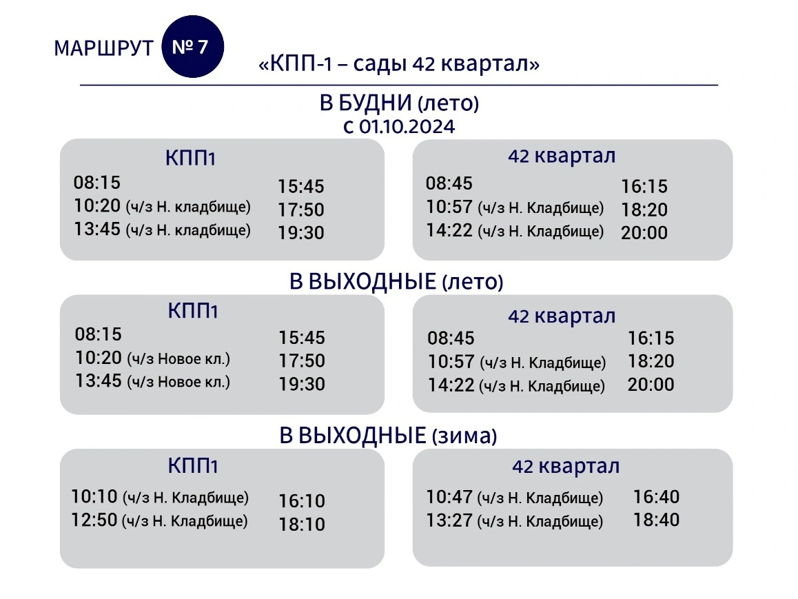 № 7 КПП-1 - 42 квартал