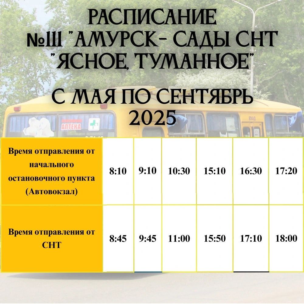 №111 "Амурск- сады СНТ "Ясное, Туманное" №111 "Амурск- сады СНТ "Ясное, Туманное"