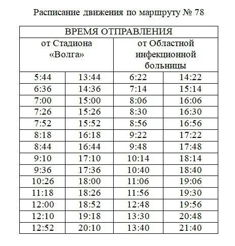 78 Стадион "Волга" - Инфекционная больница 78 Стадион "Волга" - Инфекционная больница