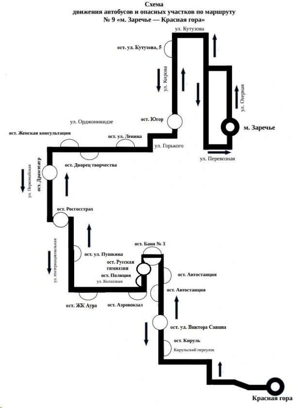 № 9 «Заречье — Красная гора»