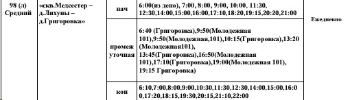 Расписание автобусов в Калуге 95, 97, 98