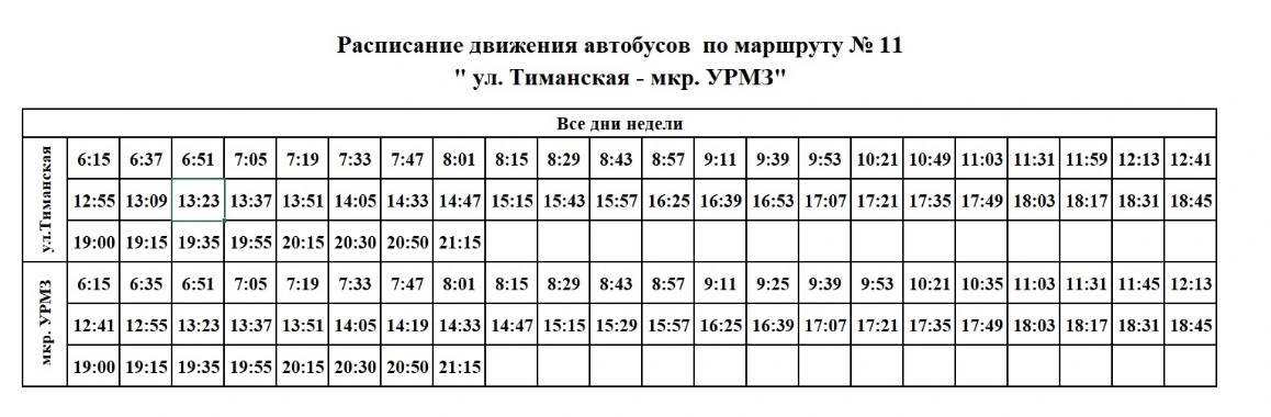 11 Улица Тиманская - Микрорайон УРМЗ