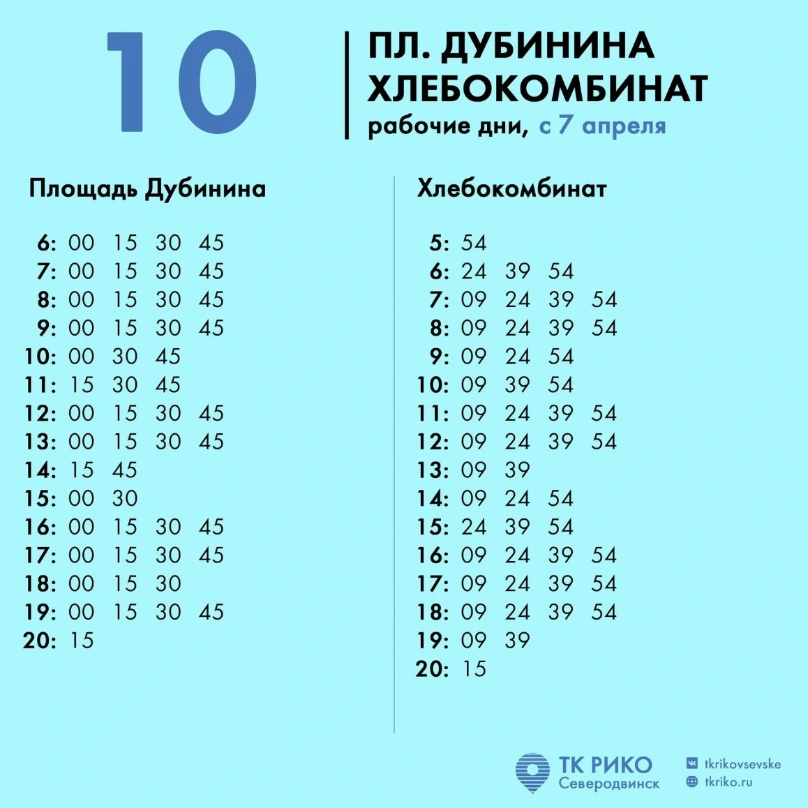 Расписание автобуса № 10 в Северодвинске Расписание автобуса № 10 в Северодвинске