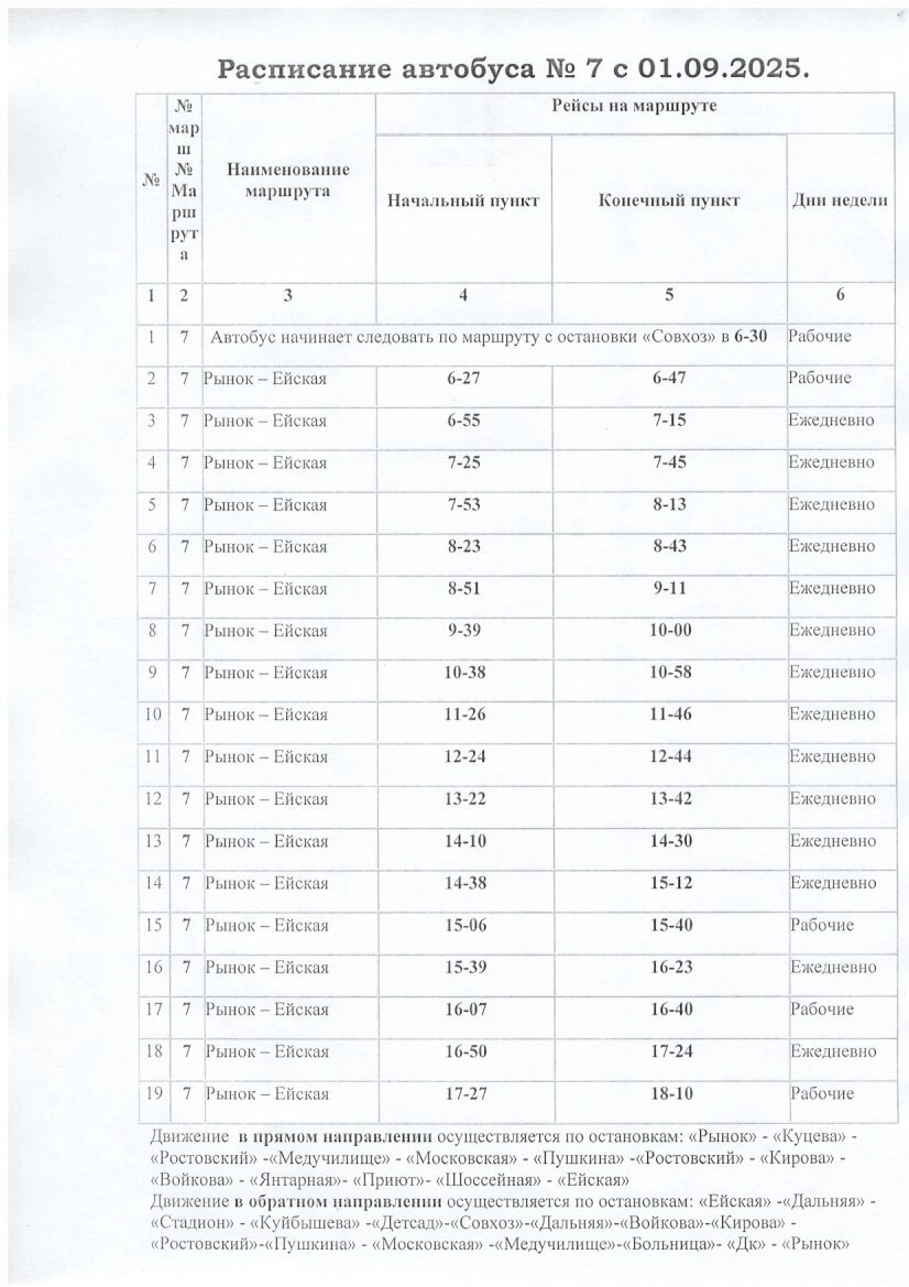 7 Рынок - Совхоз
