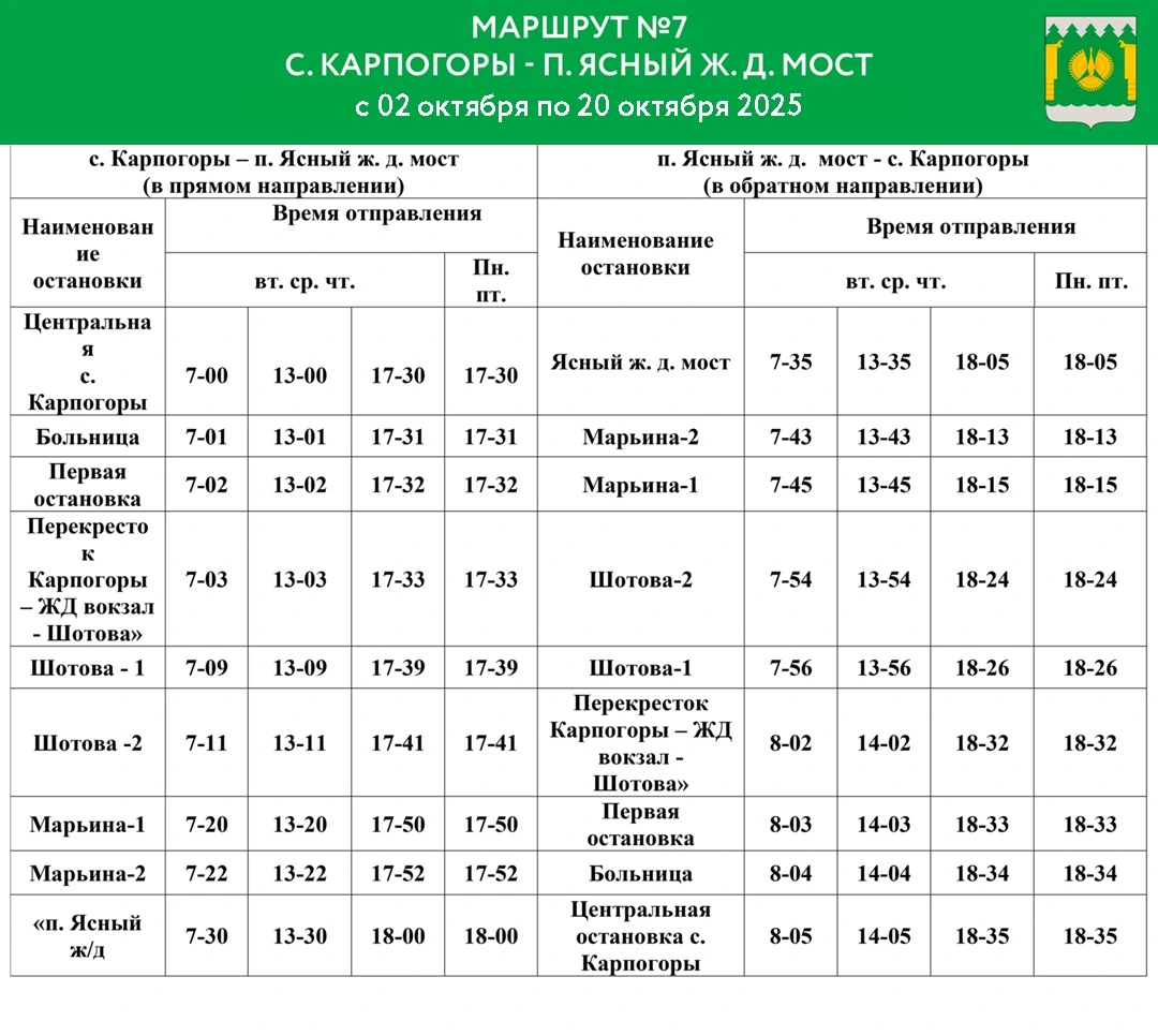 №7 Карпогоры - Ясный ж/д мост