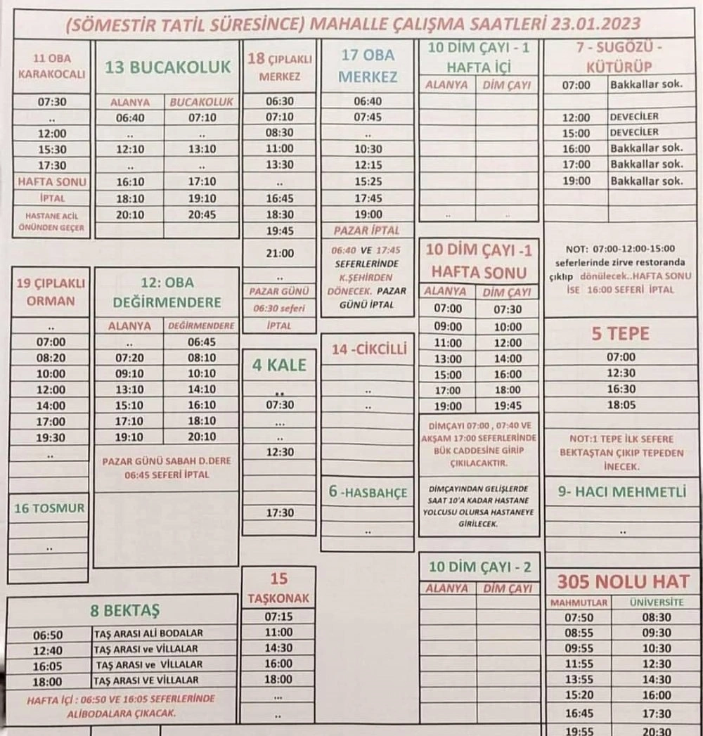 iste alanya'da otobus kalkiş saatleri - 11 Oba