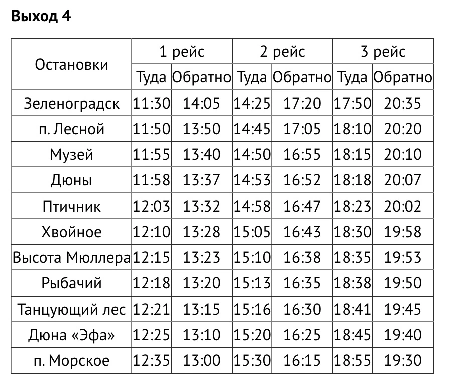 Подробное расписание 210 в Морское Подробное расписание 210