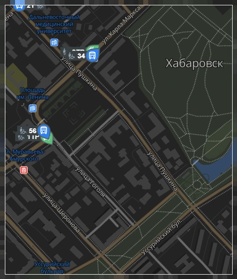 посмотреть где автобус в Хабаровске