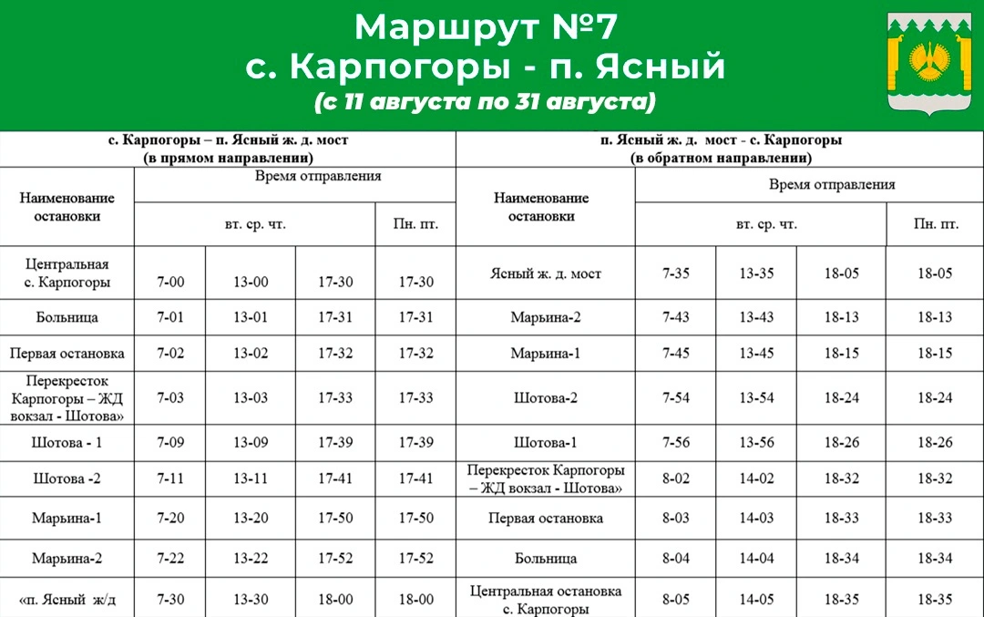 №7 Карпогоры - Ясный ж/д мост №7 Карпогоры - Ясный ж/д мост