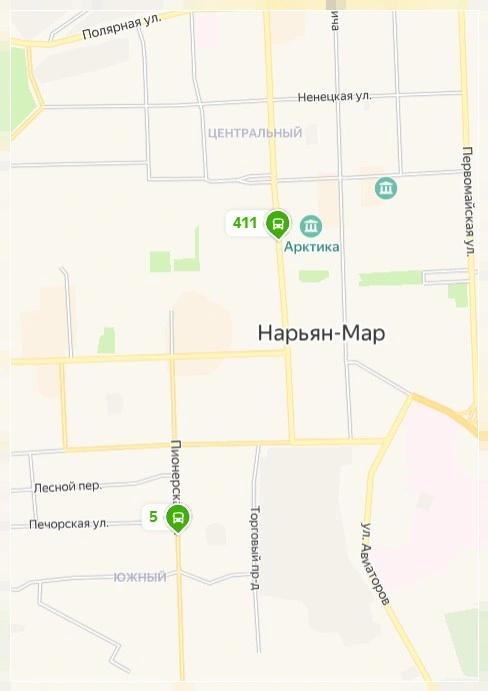 посмотреть где автобус в Нарьян-Маре