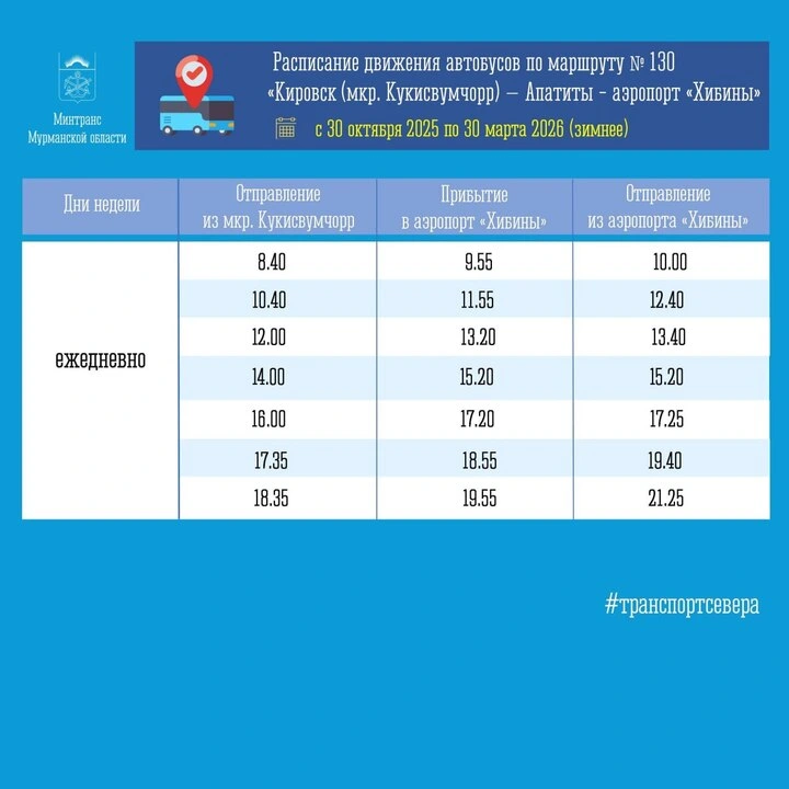 130 Кировск - Апатиты - Аэропорт