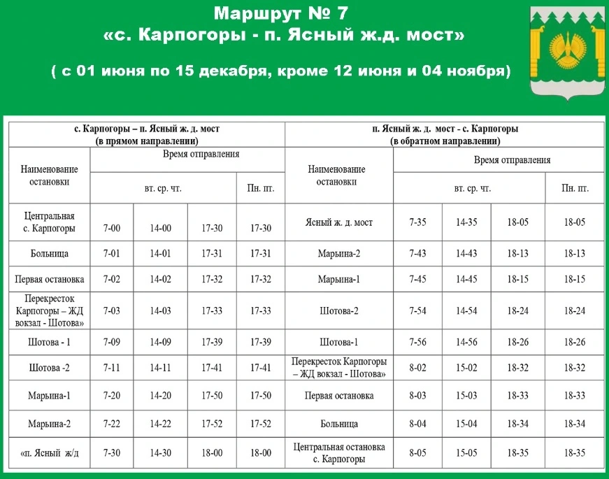 №7 Карпогоры - Ясный ж/д мост