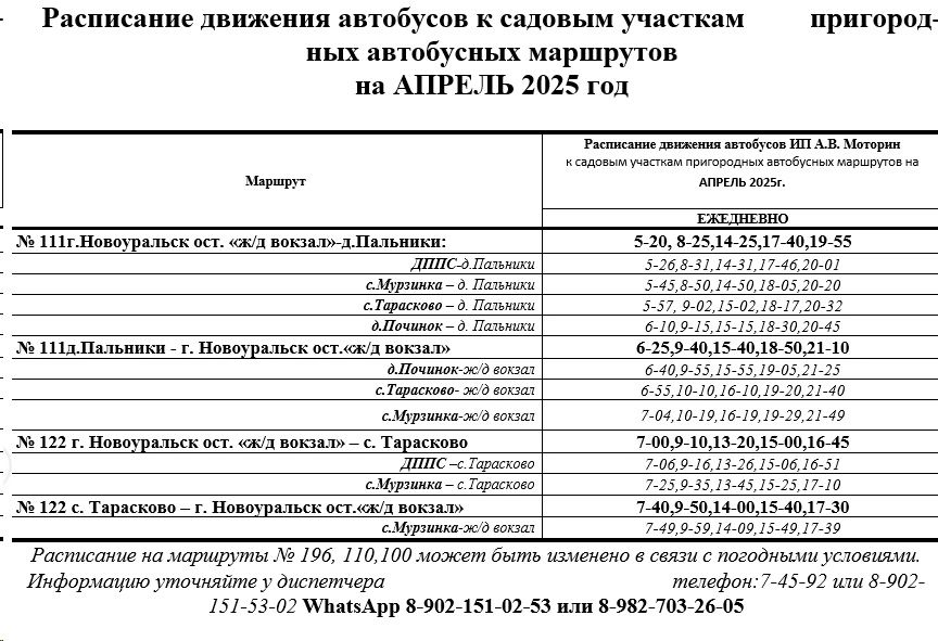 № 111 «г. Новоуральск (ост.«ж/д Вокзал» - д. Пальники» № 111 «г. Новоуральск (ост.«ж/д Вокзал» - д. Пальники»