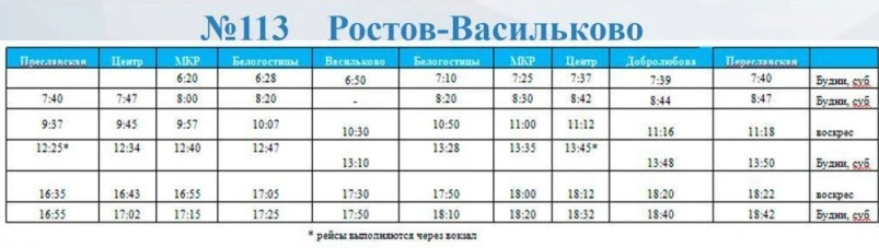 № 113 Ростов Васильково