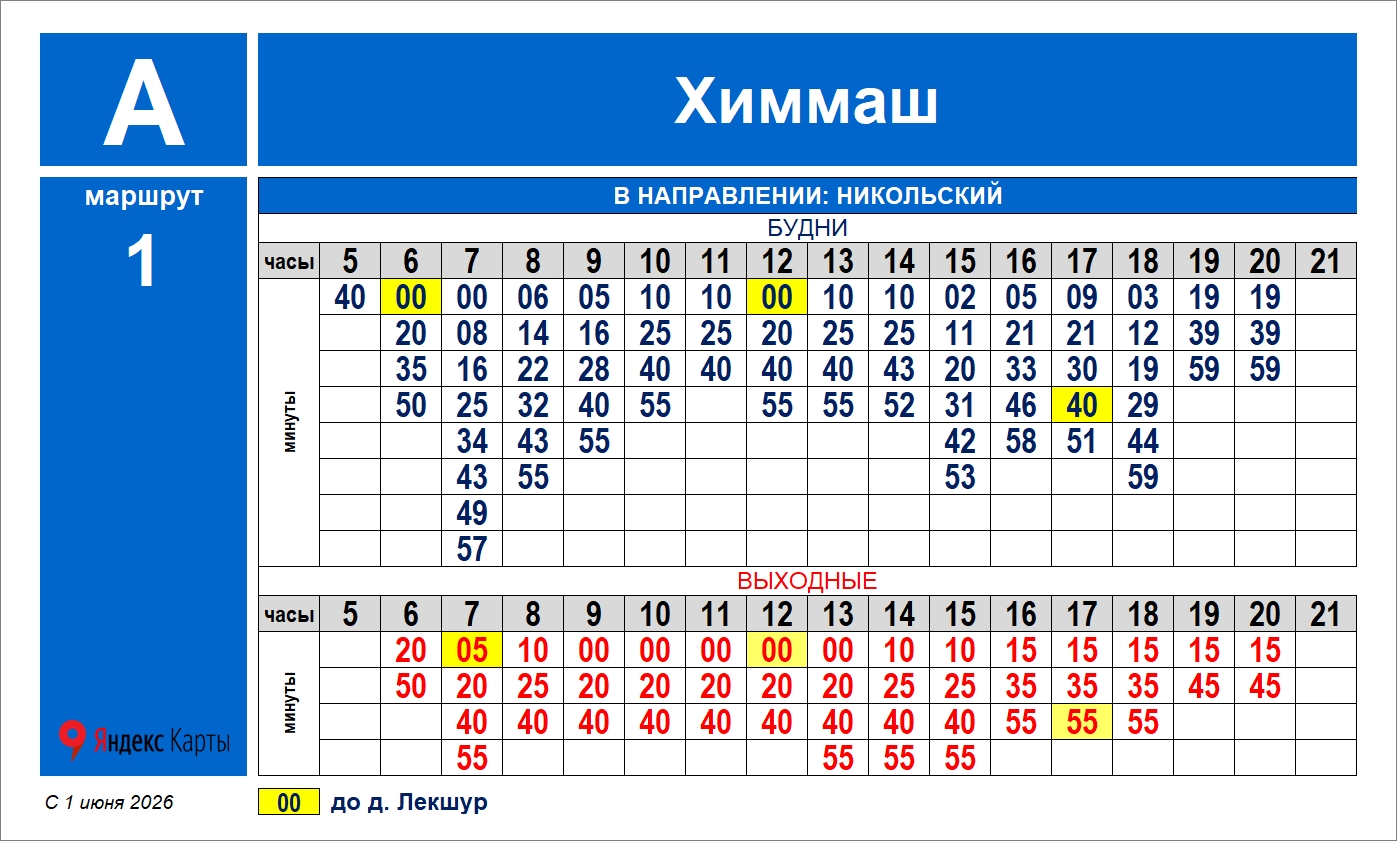 Расписание автобуса №1 Глазов часть 3