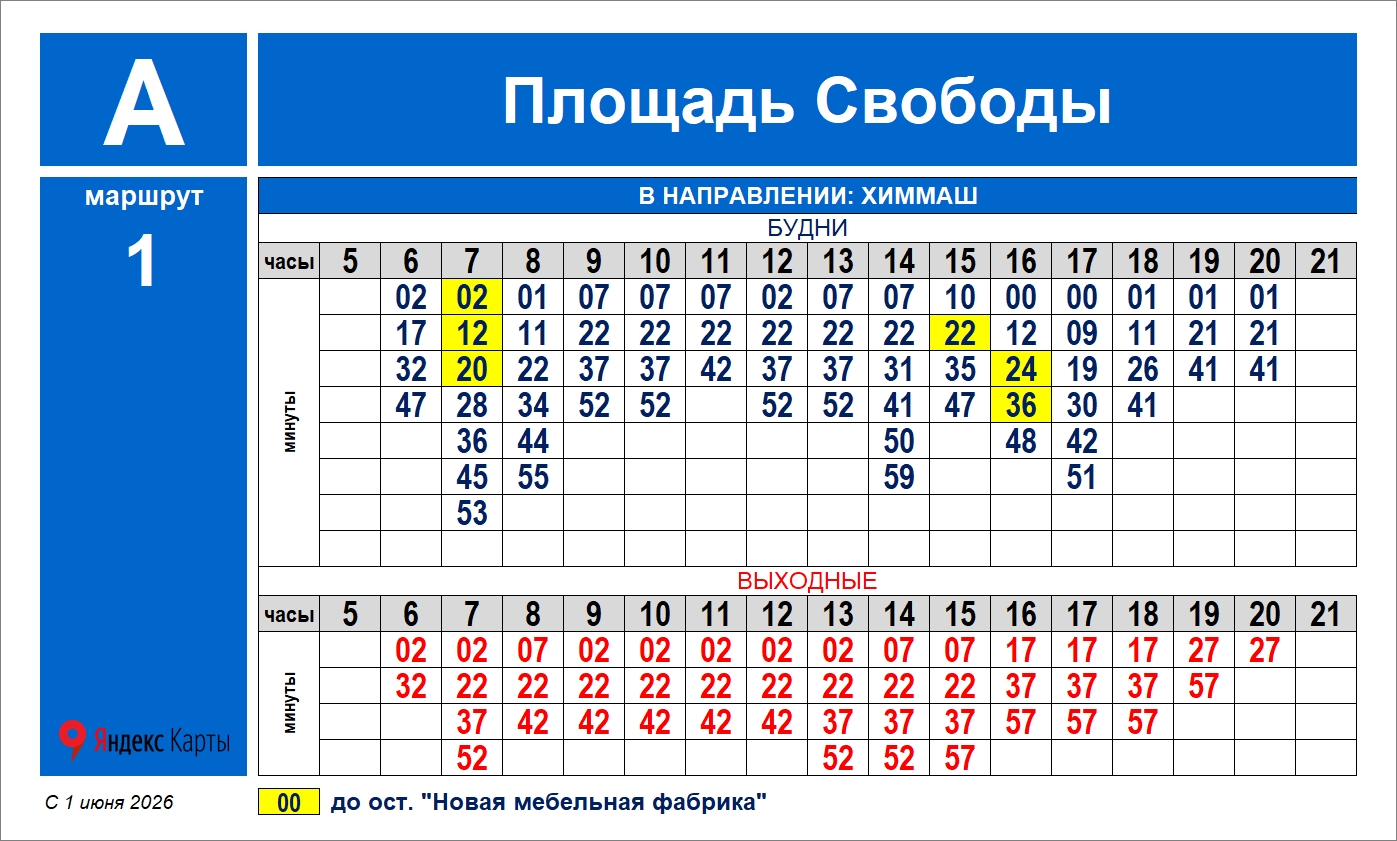 Расписание автобуса №1 Глазов часть 2