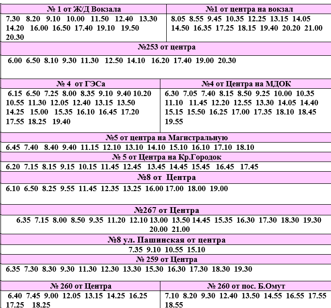 Расписание городских автобусов Вышнего Волочка по выходным