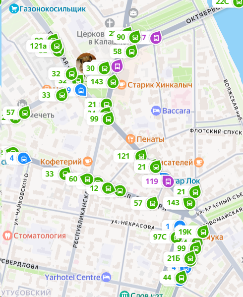 посмотреть где автобус Ярославль