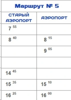 № 5 Старый аэропорт - Аэропорт № 5 Старый аэропорт - Аэропорт